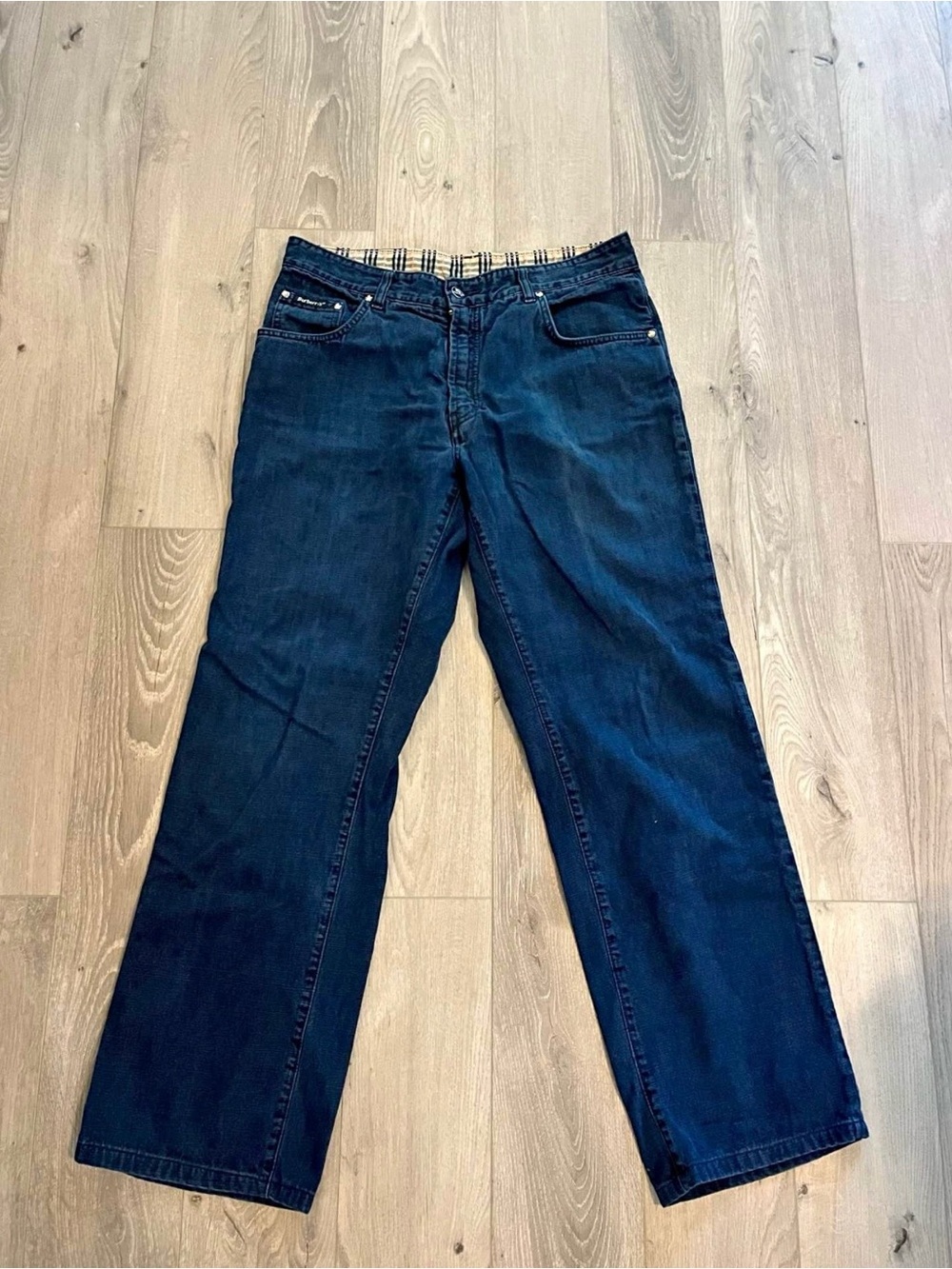 Burberry Dark Blue Wide-Leg Jeans